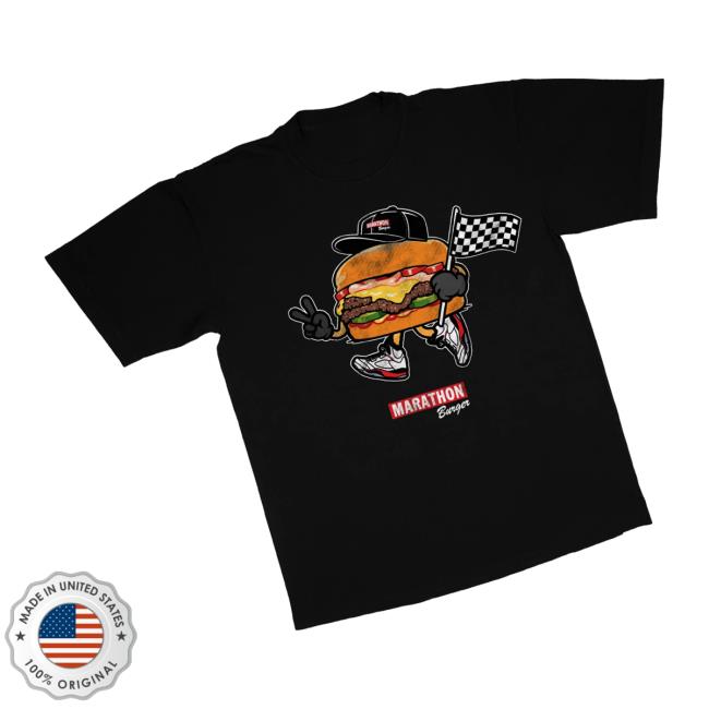 The Marathon Clothing Merch Store Burger Mascot T-Shirt Black 3 The Marathon Clothing Merch Store Burger Mascot T-Shirt Black