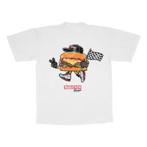 The Marathon Clothing Merch Store Burger Mascot T-Shirt White
