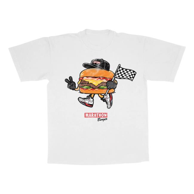 The Marathon Clothing Merch Store Burger Mascot T-Shirt White 2 The Marathon Clothing Merch Store Burger Mascot T-Shirt White