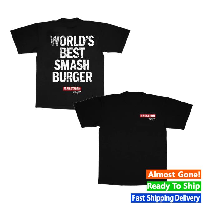 The Marathon Clothing Merch Store World's Best Smash Burger T-Shirt Black 2 The Marathon Clothing Merch Store World's Best Smash Burger T-Shirt Black