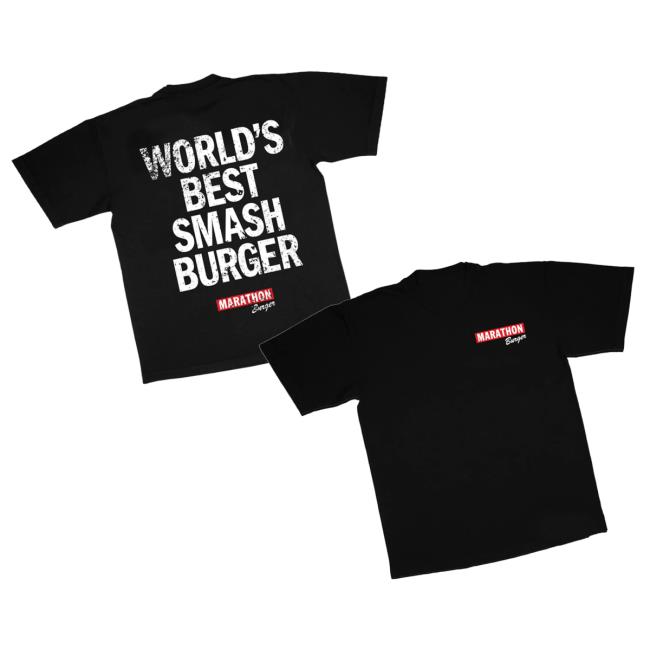 The Marathon Clothing Merch Store World's Best Smash Burger T-Shirt Black 3 The Marathon Clothing Merch Store World's Best Smash Burger T-Shirt Black