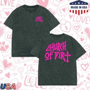 Church Of Dirt Merch Store Renovated Pink Vintage Black Leopard T-Shirt