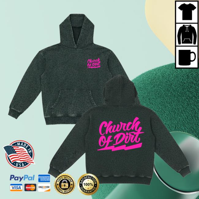 Church Of Dirt Merch Store Vintage Black Leopard Pink Bolt Hoodie 2 Church Of Dirt Merch Store Vintage Black Leopard Pink Bolt Hoodie