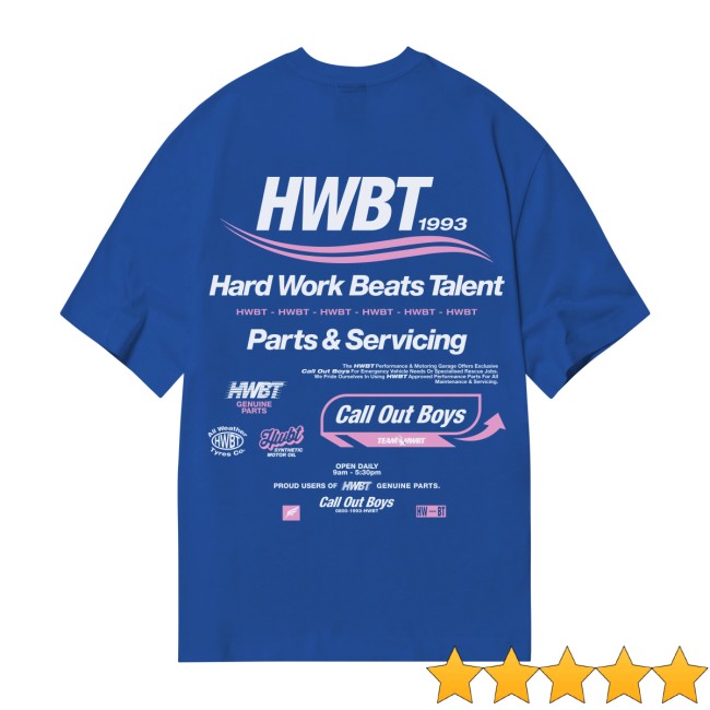 Hwbt Store Merch Call Out Boys Oversized T-Shirt – Cobalt Hwbt Store Merch Call Out Boys Oversized T-Shirt – Cobalt