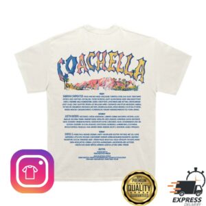 Coachella Store Merch Coachella Pastels 2026 Lineup White Tee
