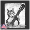 Hello Merch Store Racing Mount Pleasant Guitar Cat T-Shirt