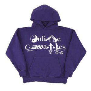 Online Ceramics Merch Store Peace Logo Purple Hoodie