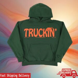 Online Ceramics Merch Store Truckin Dark Green Hoodie