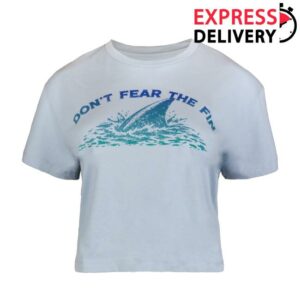 Ocearch Merch Store Ladies Don’t Fear The Fin Crop Tee