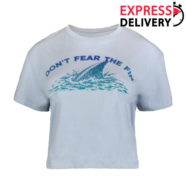 Ocearch Merch Store Ladies Don't Fear The Fin Crop Tee 3 Ocearch Merch Store Ladies Don't Fear The Fin Crop Tee