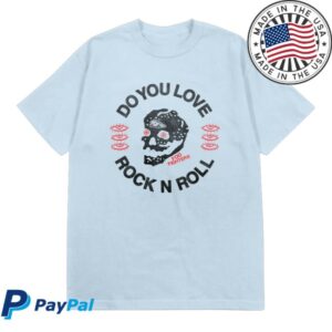 Foo Fighters Store Merch Do You Love Rock N Roll Tee Light Blue