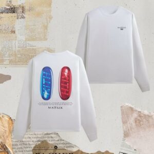 Kith Merch Store Kith For The Matrix Red Pill Blue Pill Long Sleeve Tee White