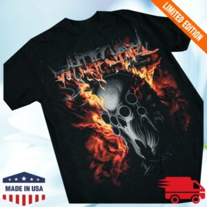 Whitechapel Store Merch Flames Black T-Shirt
