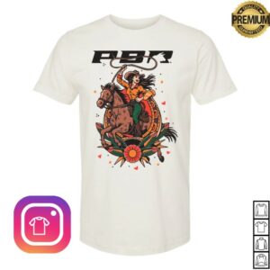 Pbr Shop Store Merch Pbr Ladies Cowgirl T-Shirt Vintage White