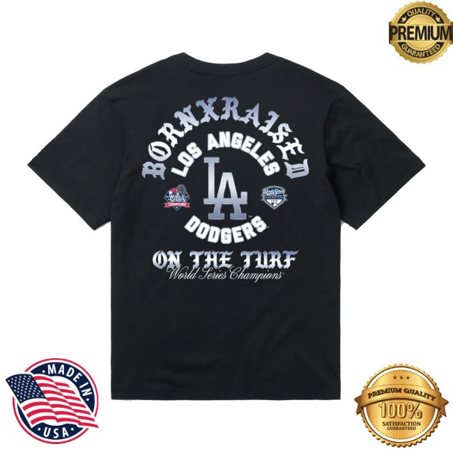 Born X Raised Store Merch Born X Raised + Dodgers Chrome Arches Tee Black 5 Born X Raised Store Merch Born X Raised + Dodgers Chrome Arches Tee Black