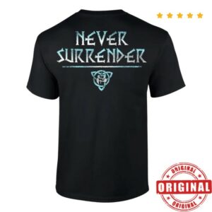 Saxon Merch Store Denim And Leather T-Shirt