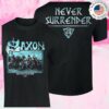 Saxon Merch Store Denim And Leather T-Shirt