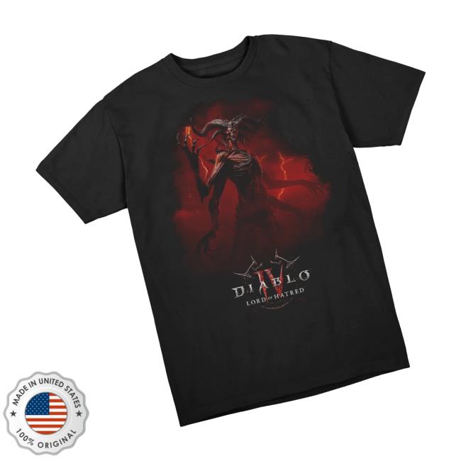 Blizzard Gear Merch Store Diablo Iv Lord Of Hatred Key Art Black T-Shirt 3 Blizzard Gear Merch Store Diablo Iv Lord Of Hatred Key Art Black T-Shirt