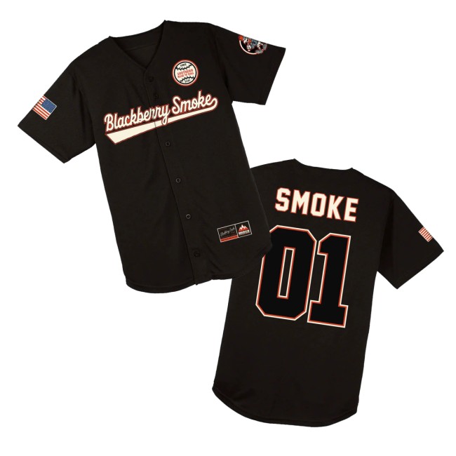 Blackberry Smoke Store Merch Blackberry Smoke Official Baseball Jersey 5 Blackberry Smoke Store Merch Blackberry Smoke Official Baseball Jersey