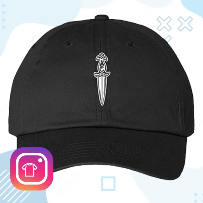Against The Current Store Merch Dagger Dad Hat (Black) 2 Against The Current Store Merch Dagger Dad Hat (Black)
