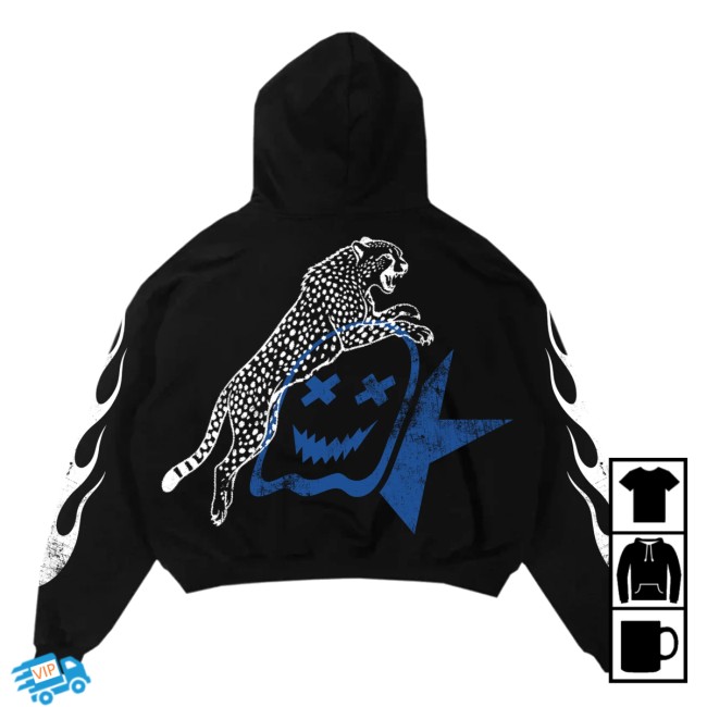 Official Ghost Racing Store Merch Cheetah Ghost Star Hoodie - Black 5 Official Ghost Racing Store Merch Cheetah Ghost Star Hoodie - Black