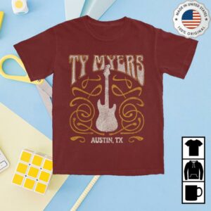 Ty Myers Merch Store Red Guitar Logo Tee