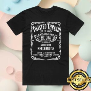 Twisted Thread Store Merch Twisted Thread – Vintage Label – Black T-Shirt