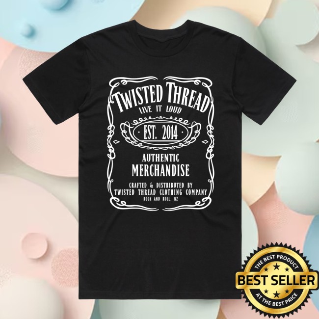 Twisted Thread Store Merch Twisted Thread - Vintage Label - Black T-Shirt 2 Twisted Thread Store Merch Twisted Thread - Vintage Label - Black T-Shirt