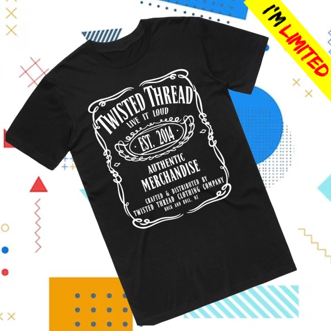 Twisted Thread Store Merch Twisted Thread - Vintage Label - Black T-Shirt 3 Twisted Thread Store Merch Twisted Thread - Vintage Label - Black T-Shirt