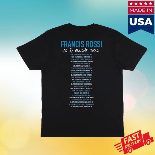 Statusquo Merch Store Francis Rossi 2026 Tour Tee 4 Statusquo Merch Store Francis Rossi 2026 Tour Tee