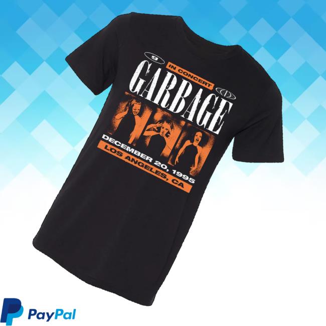 Garbage Merch Store Classic Garbage In Concert Black T-Shirt 3 Garbage Merch Store Classic Garbage In Concert Black T-Shirt