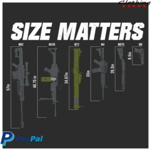 Grunt Style Store Merch Gun Size Matters T-Shirt – Black