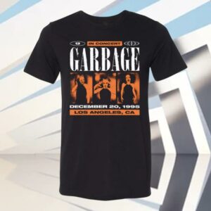Manhead Merch Store Garbage Classic Garbage In Concert Black T-Shirt