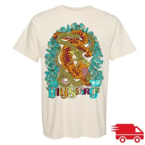 Billy Strings Store Merch Tiger Battle Tee With Dates (Matt Trievel)