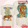 Billy Strings Store Merch Tiger Battle Tee With Dates (Matt Trievel)