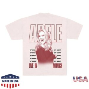 Adele Store Merch Pink Lips Munich Tee