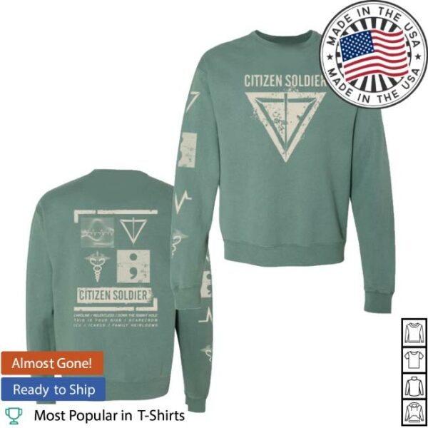Citizen Soldier Merch Store Green Icons Sweatshirt - Newest Fashion Trends