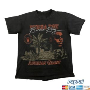 Burna Boy Store Merch African Giant Anniversary T-Shirt