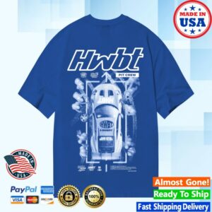 Hwbt Store Merch Pit Crew Oversized T-Shirt – Cobalt