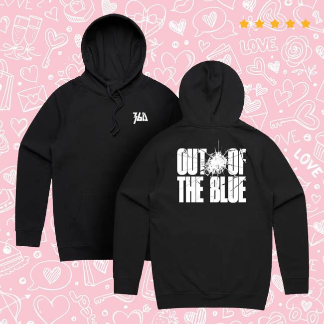 360Music Merch Store 360 'Out Of The Blue' Black Hoodie White 360 2 360Music Merch Store 360 'Out Of The Blue' Black Hoodie White 360