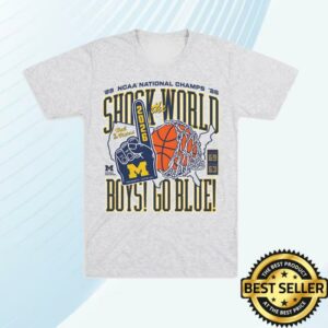 Homefield Apparel Merch Store Michigan Basketball Shock The World Boys Two-Time National Champs Tee