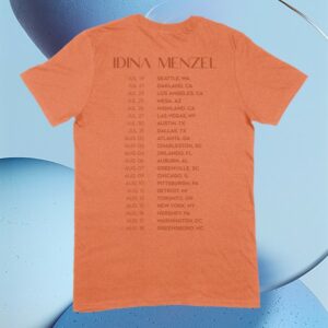Idina Menzel Store Merch Take Me Or Leave Me Tour Tee Heather Orange