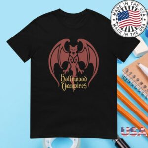 Hollywood Vampires Store Merch Bat Logo T-Shirt