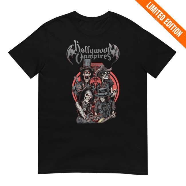 Hollywood Vampires Store Merch Caricature T-Shirt 2 Hollywood Vampires Store Merch Caricature T-Shirt