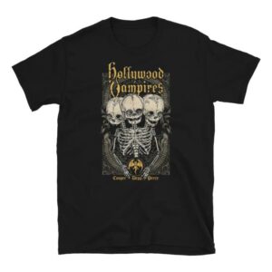 Hollywood Vampires Merch Store Shop Conjoined Skeleton Tee