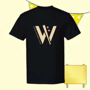 Women’s Pro Baseball League Merch Store Giant W Logo Tee Black