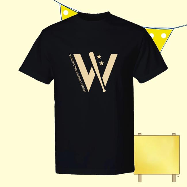 Women's Pro Baseball League Merch Store Giant W Logo Tee Black 2 Women's Pro Baseball League Merch Store Giant W Logo Tee Black