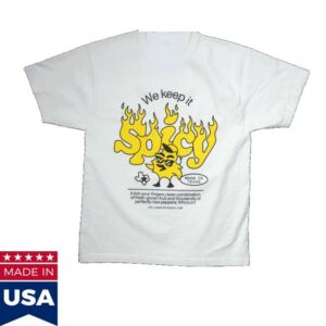 Yellowbird Foods Merch Store Spicy T-Shirt In White Garlic