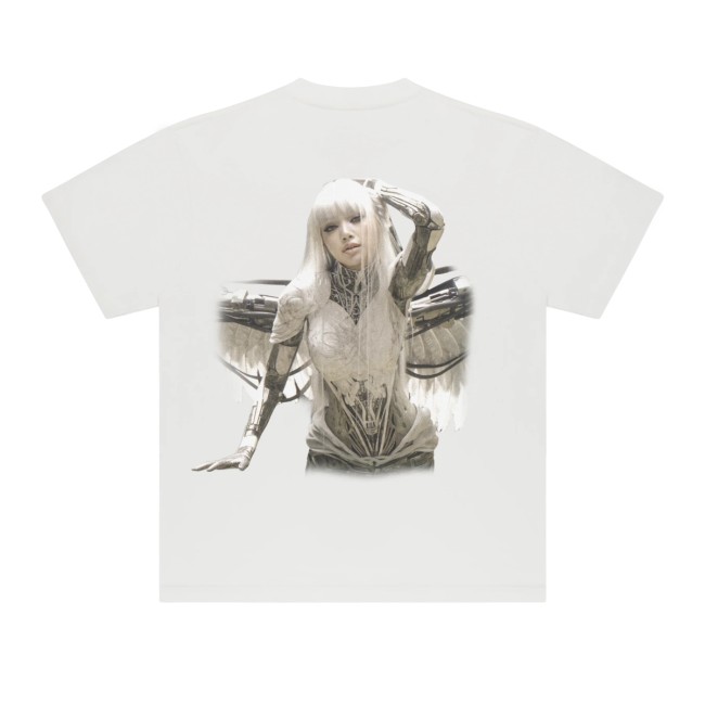 Anyma Store Merch Anyma X Lisa Bad Angel Portrait Tee (White) 4 Anyma Store Merch Anyma X Lisa Bad Angel Portrait Tee (White)