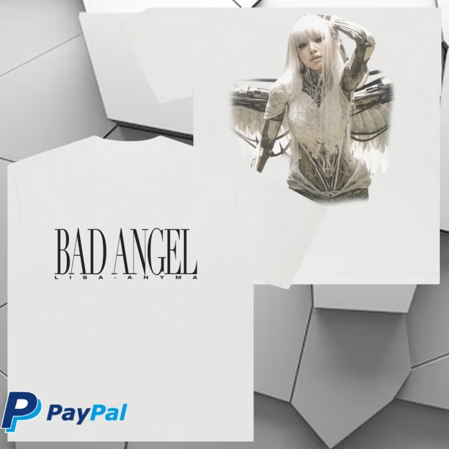 Anyma Store Merch Anyma X Lisa Bad Angel Portrait Tee (White) 5 Anyma Store Merch Anyma X Lisa Bad Angel Portrait Tee (White)